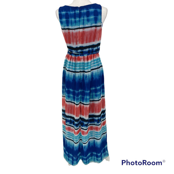 NEW DR Collection Striped Sleeveless Maxi Dress Petite Small - Picture 3 of 7
